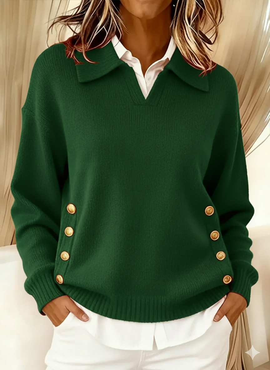 Vynette™ | Jersey de cuello en V con cuello