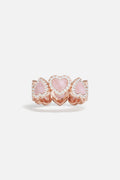 Anillo de Corazones Rosa