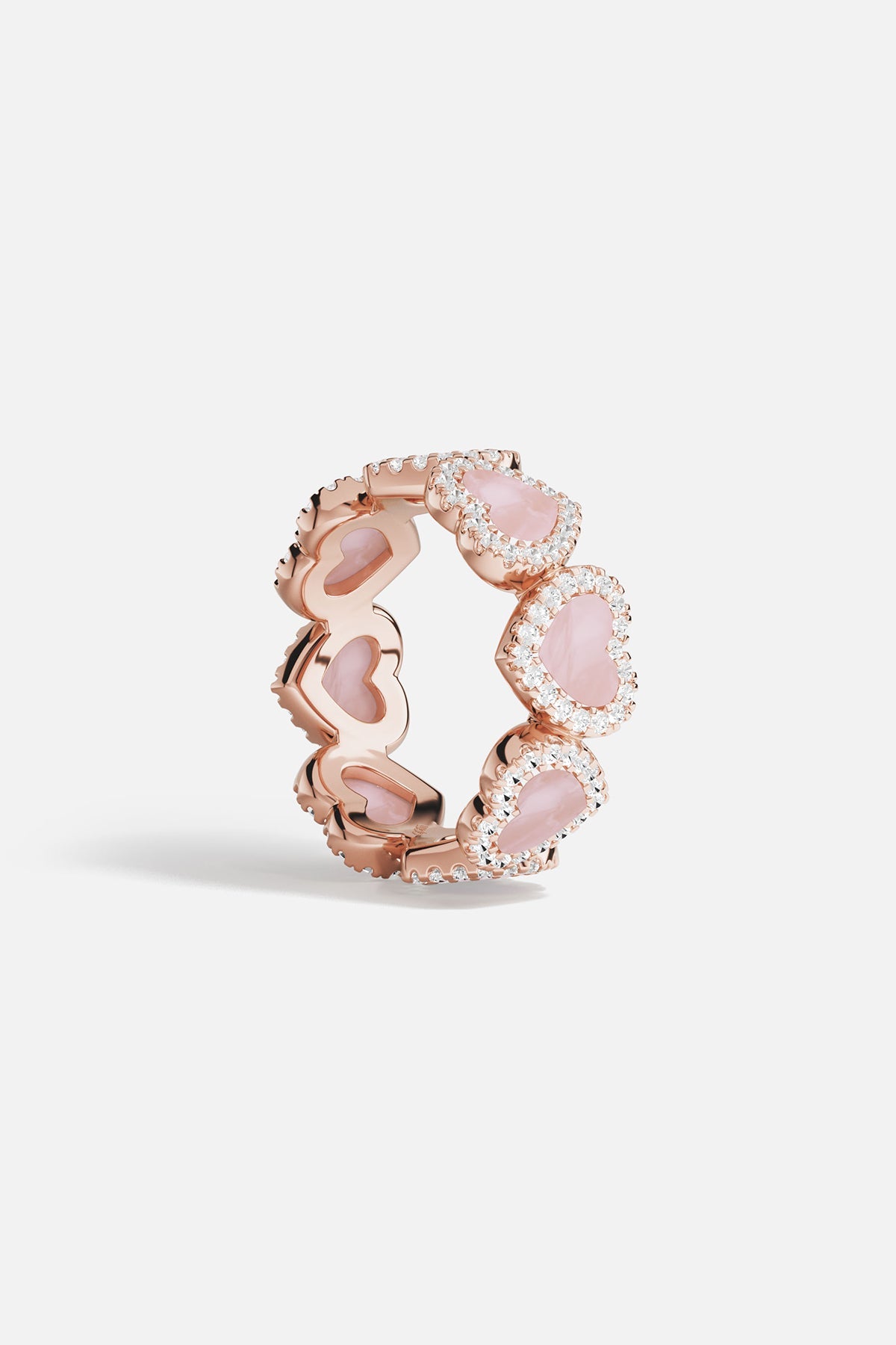 Anillo de Corazones Rosa