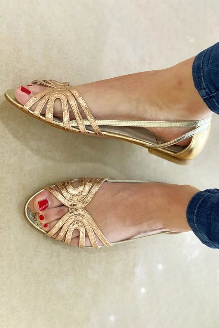 Eleonora | Sandalias doradas «Luce d'Estate»