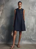 Aubrey | Vestido midi asimétrico con botones