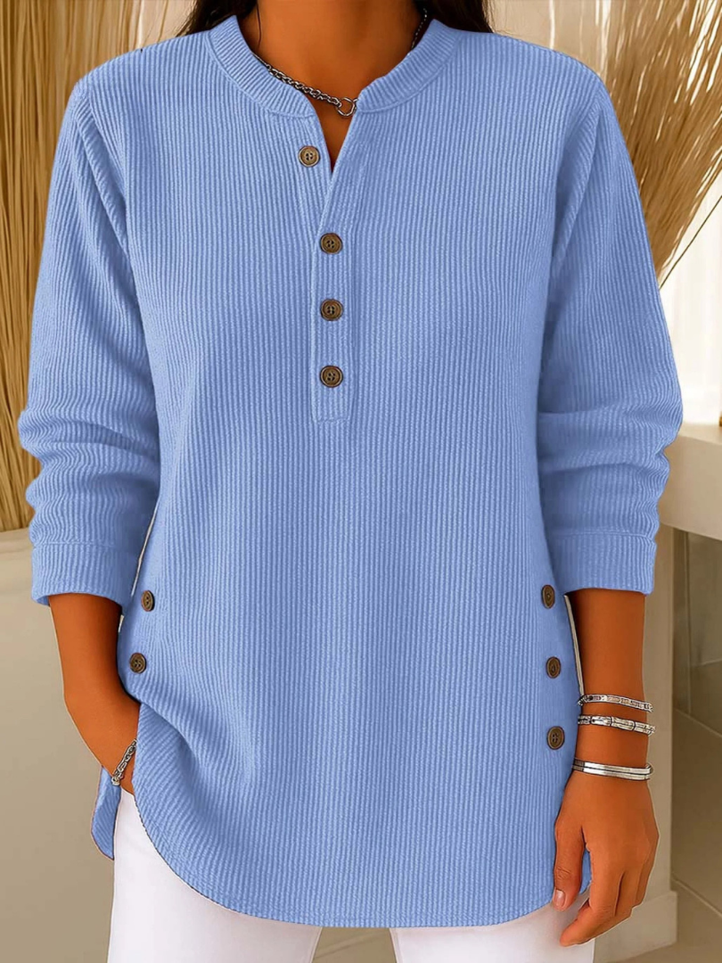 Neva™ | Túnica tipo Henley con botones