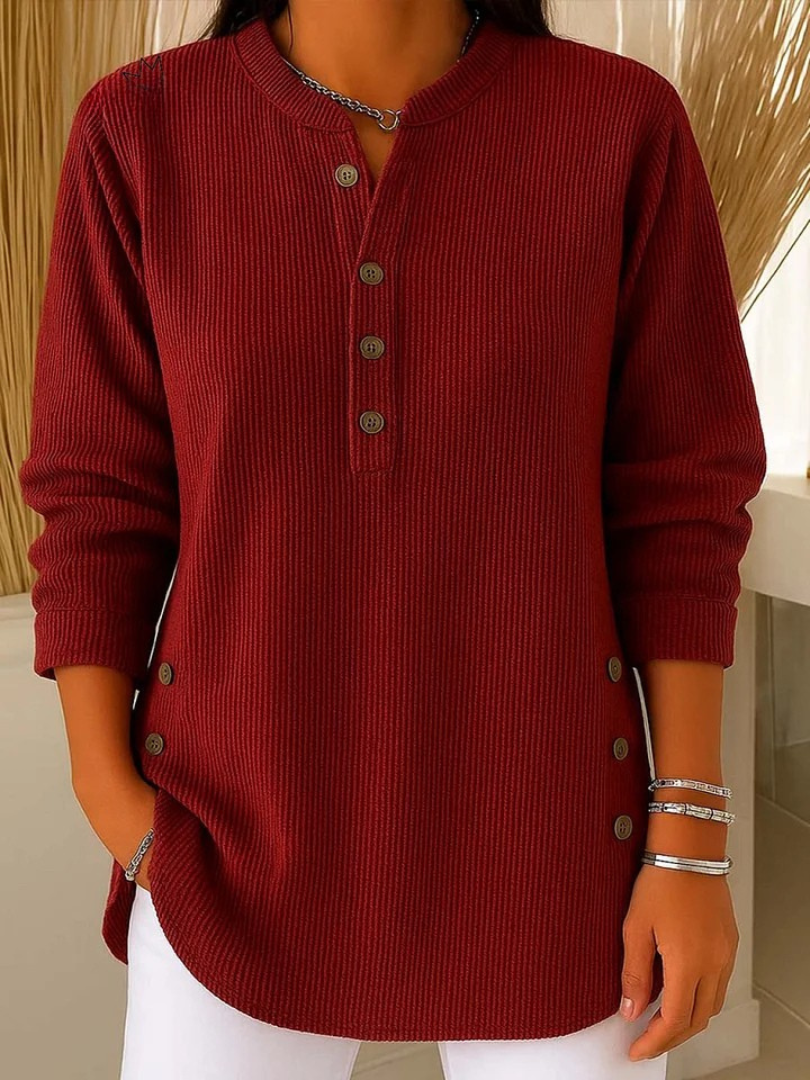 Neva™ | Túnica tipo Henley con botones