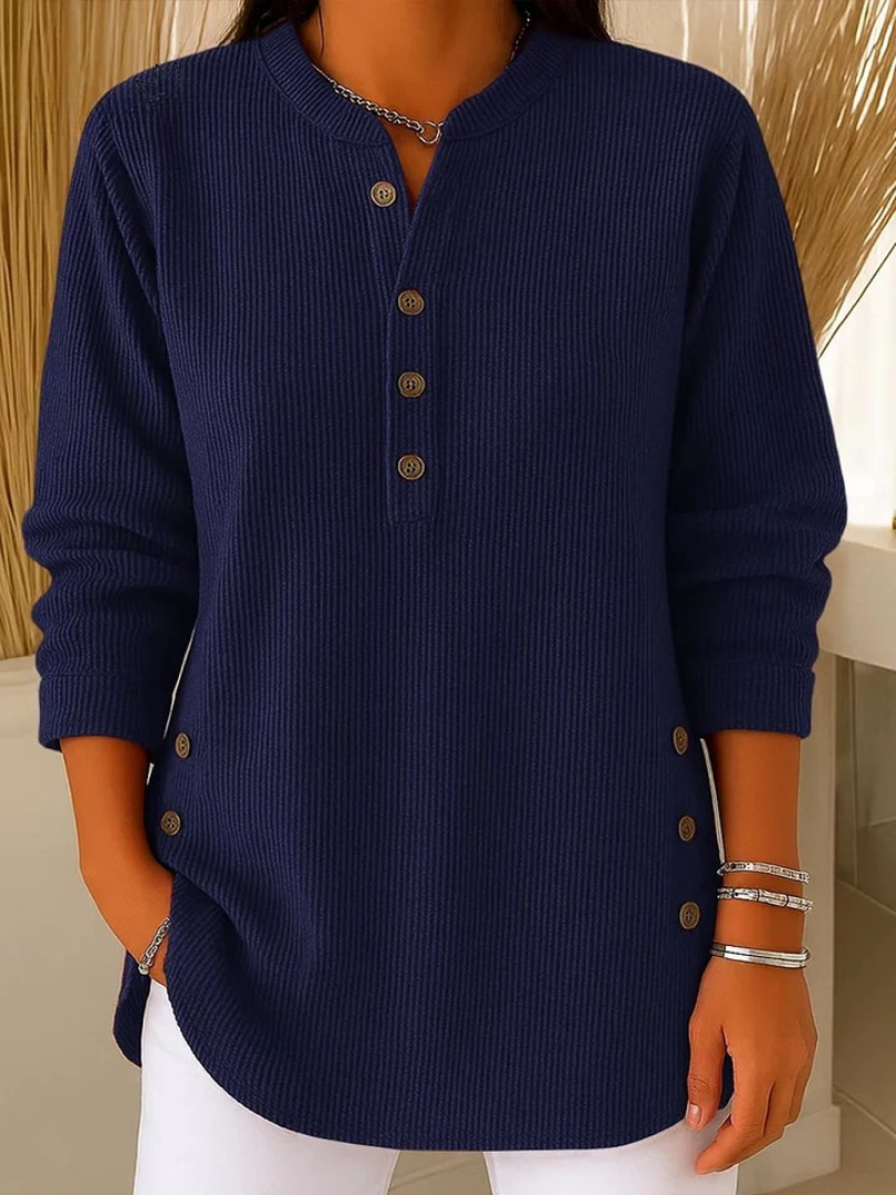 Neva™ | Túnica tipo Henley con botones