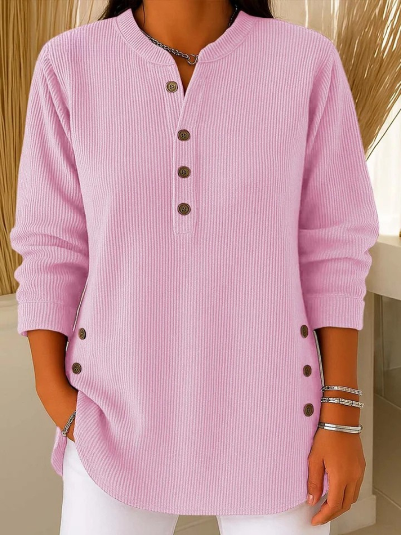 Neva™ | Túnica tipo Henley con botones