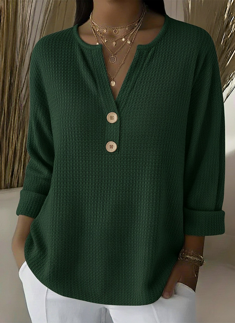 Lucinda™ | Camiseta Henley con botones
