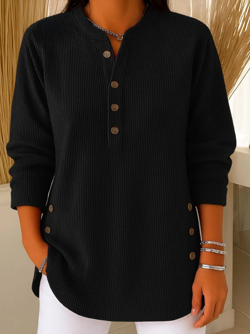 Neva™ | Túnica tipo Henley con botones