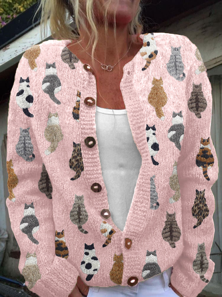 Charlotte™| Cárdigan de punto con estampado floral vintage