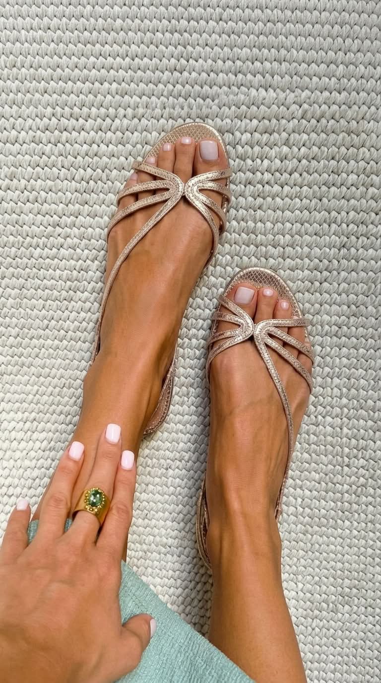 Serafina | Sandalias doradas «Essenza Estiva»