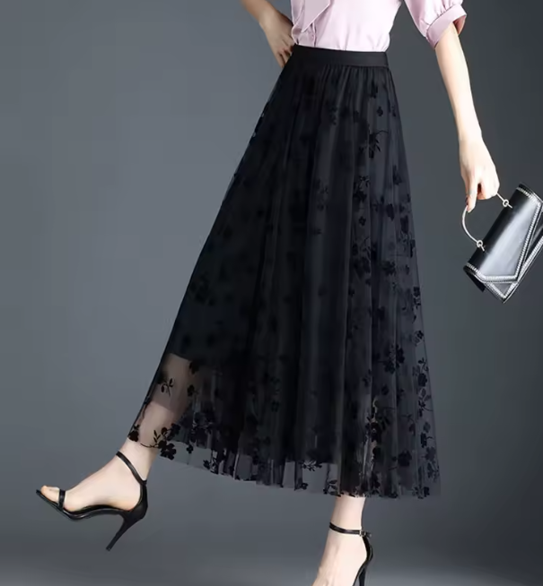 Falda de Tul Coreana para Mujer