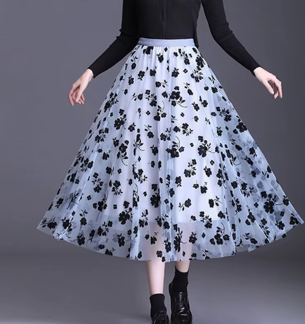 Falda de Tul Coreana para Mujer