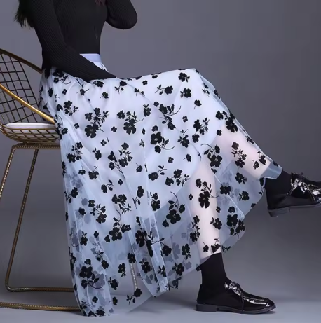Falda de Tul Coreana para Mujer