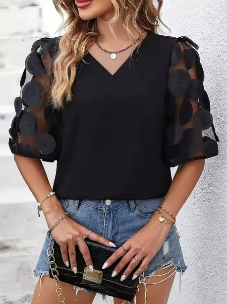 Blusa de Mujer con Cuello en V