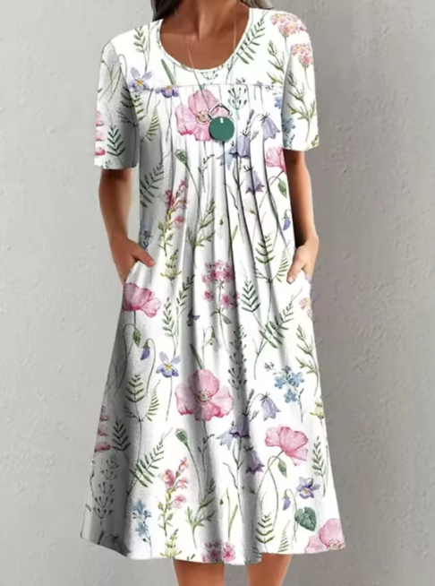 Vestido Informal con Estampado Floral