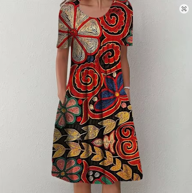 Vestido Informal con Estampado Floral