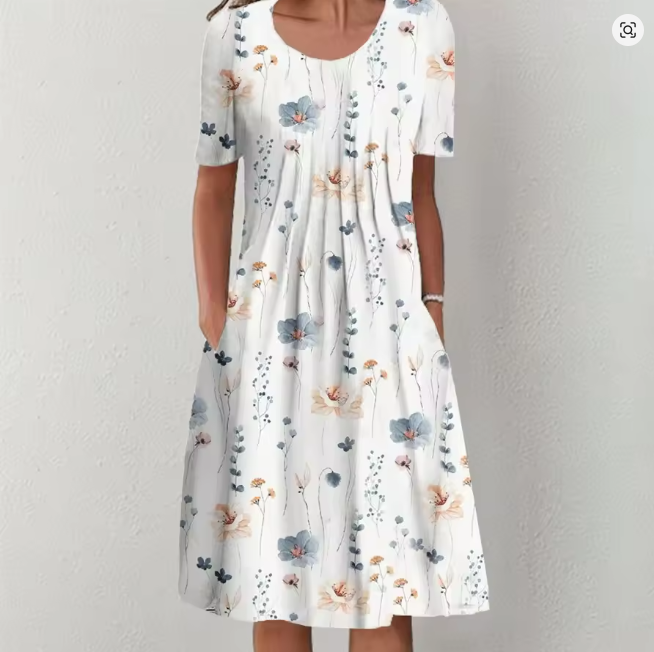 Vestido Informal con Estampado Floral