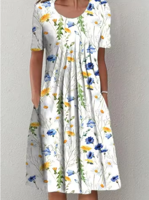 Vestido Informal con Estampado Floral