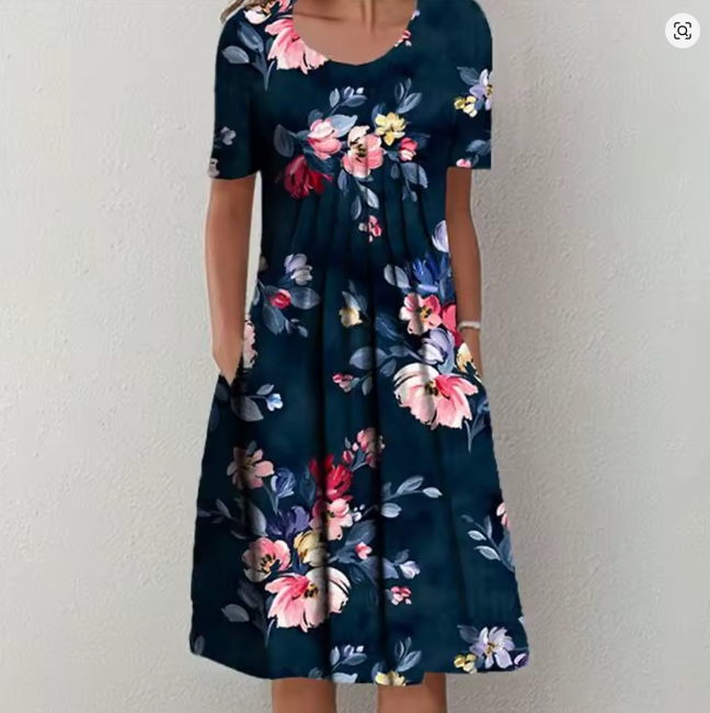 Vestido Informal con Estampado Floral