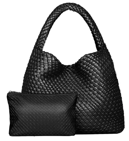 Bolso de Mano Tejido para Mujer con Monedero