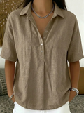 Tessa - Blusa con Cuello y Detalle de Botones