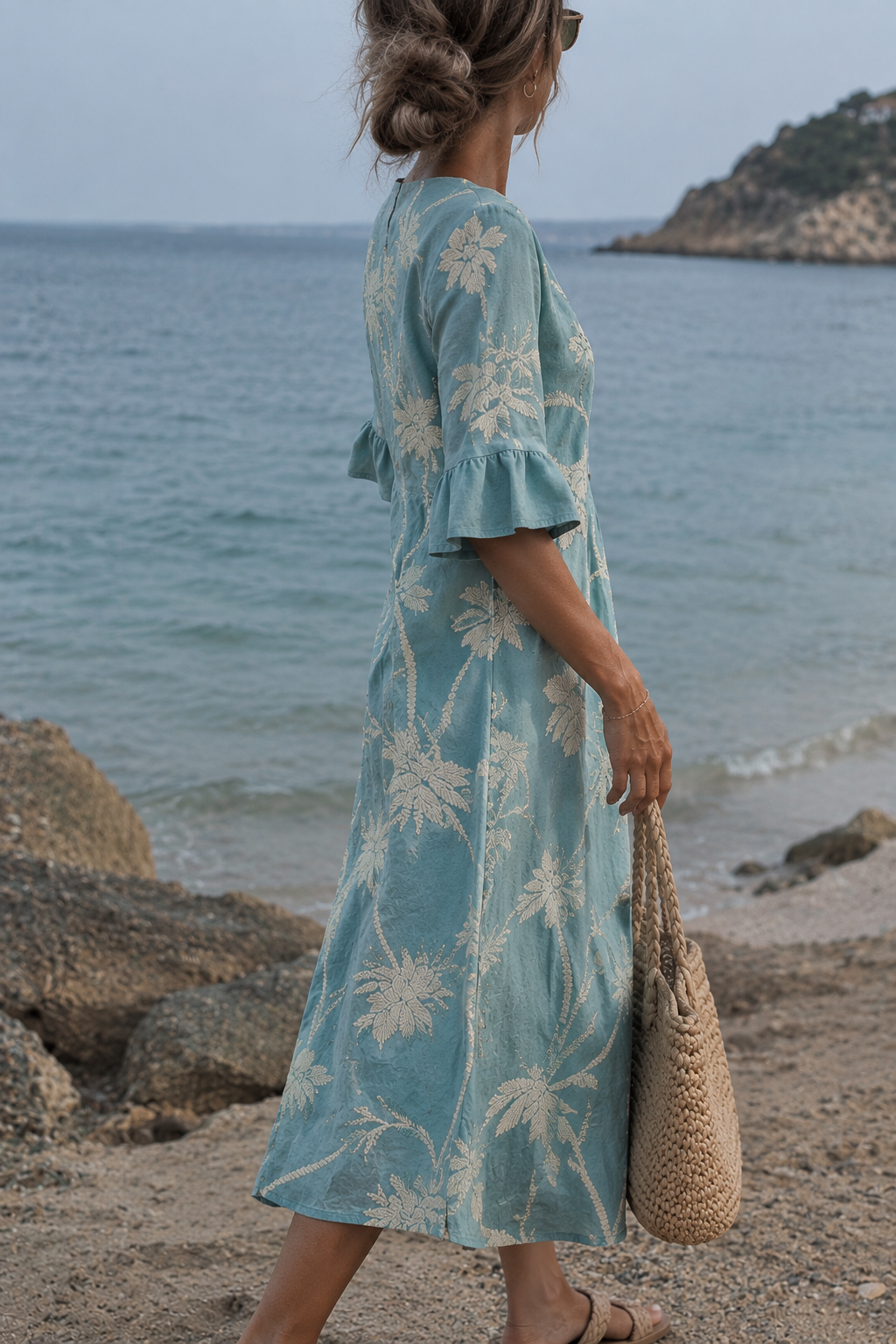 Vestido casual de mujer con estampado floral
