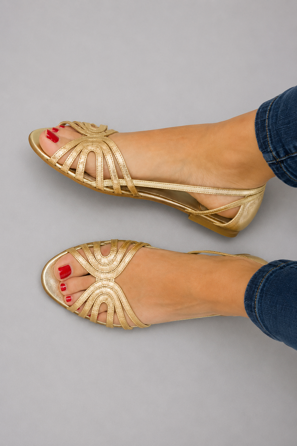 Eleonora | Sandalias doradas «Luce d'Estate»