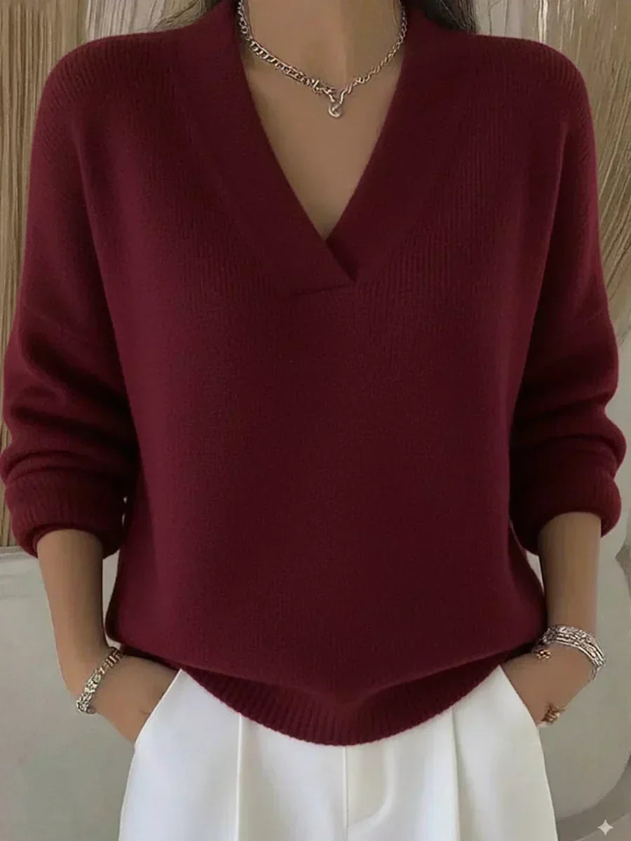 Vivelle™ | Jersey holgado con cuello en V