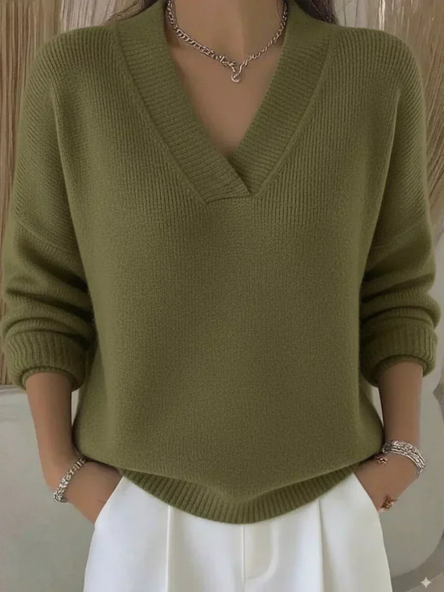 Vivelle™ | Jersey holgado con cuello en V