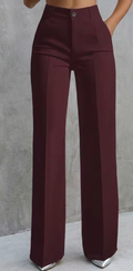 Pantalones de Traje de Corte Amplio para Mujer