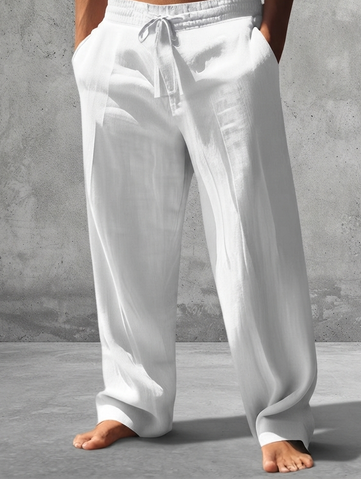 Pantalones de Lino y Algodón para Hombre