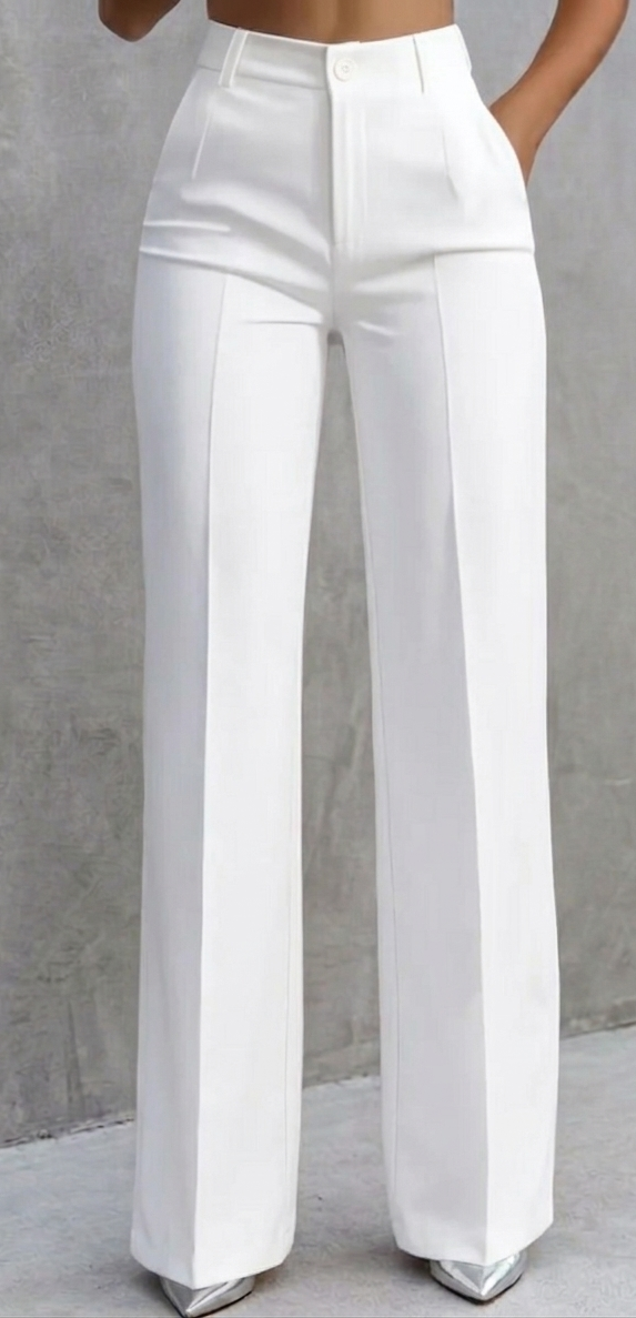Pantalones de Traje de Corte Amplio para Mujer