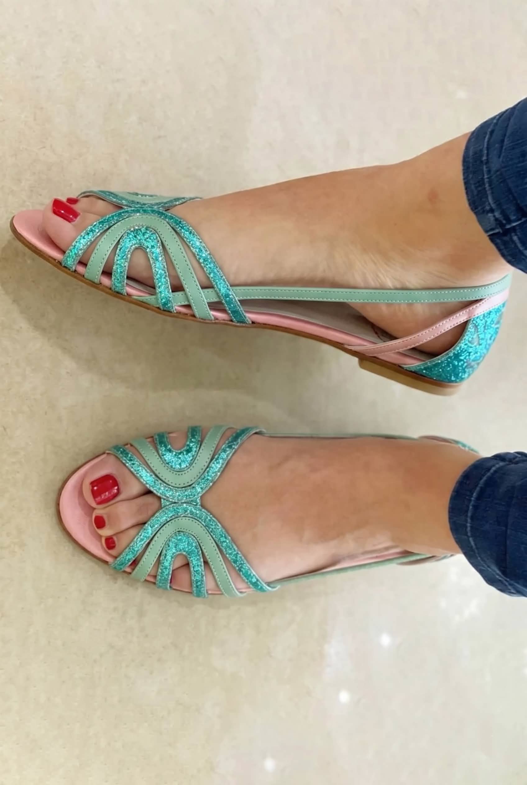 Eleonora | Sandalias doradas «Luce d'Estate»