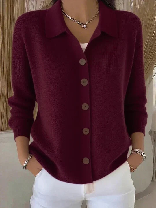 Josephine™ | Cárdigan con cuello y botones en la parte delantera