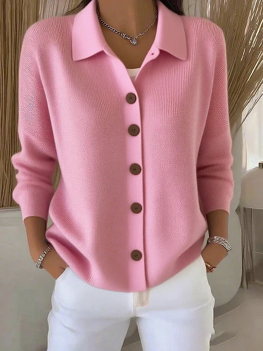 Josephine™ | Cárdigan con cuello y botones en la parte delantera