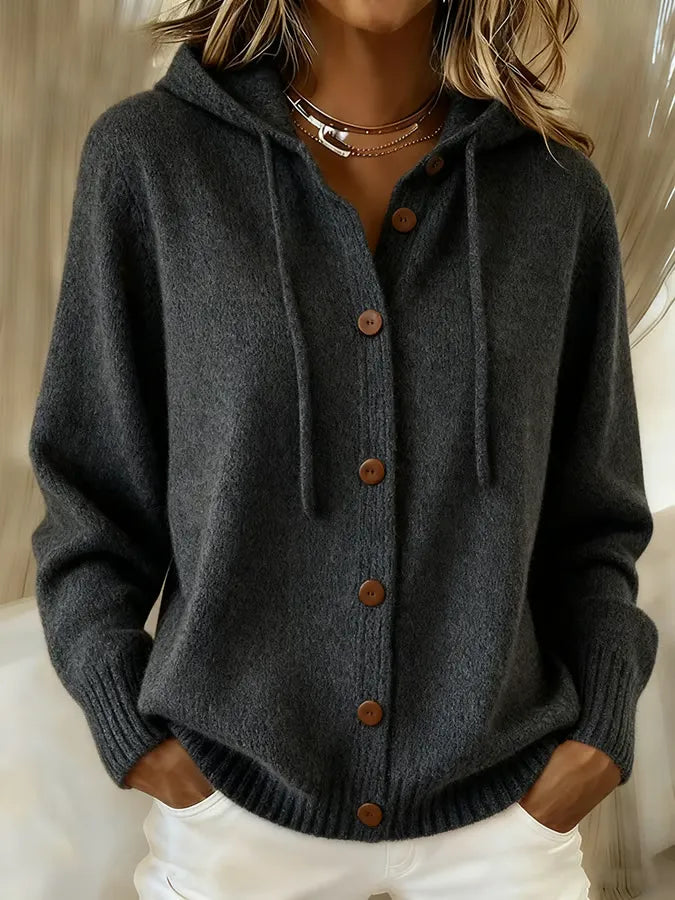 Brenda™ | Sudadera con capucha y cardigan de botones
