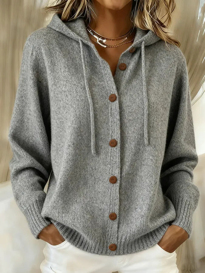 Brenda™ | Sudadera con capucha y cardigan de botones