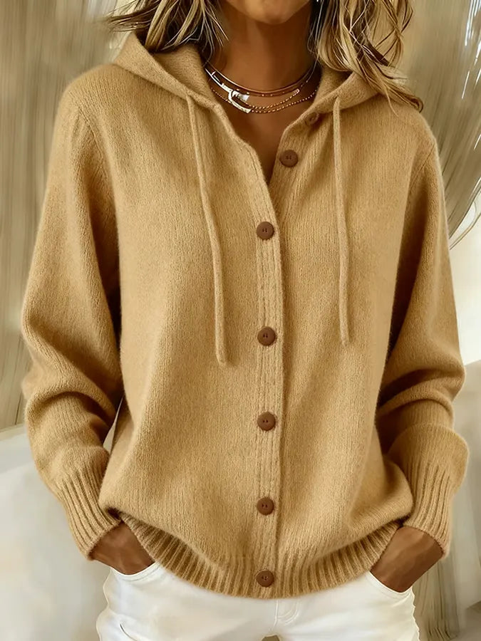 Brenda™ | Sudadera con capucha y cardigan de botones
