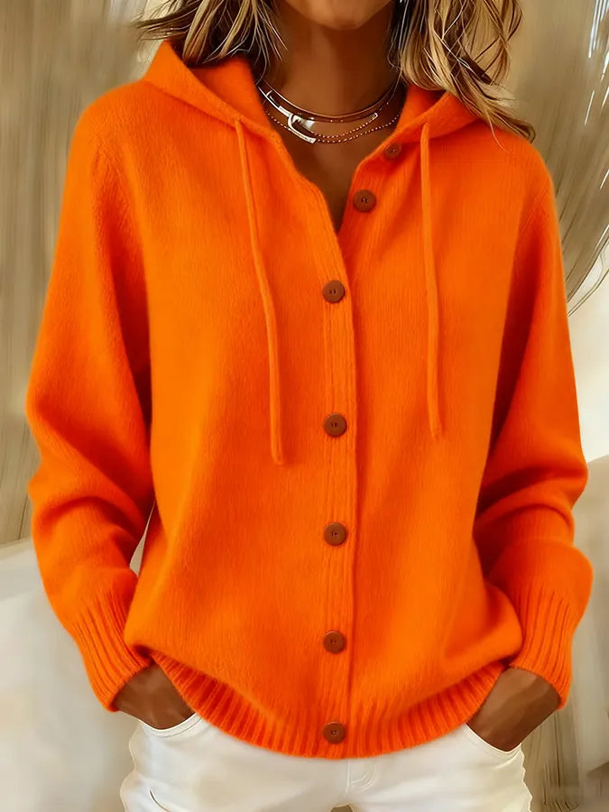 Brenda™ | Sudadera con capucha y cardigan de botones