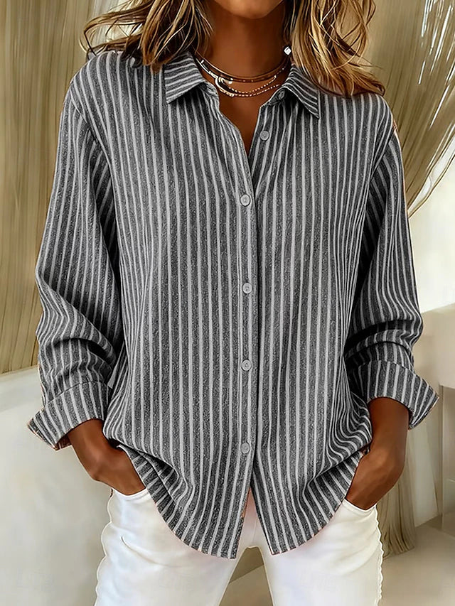 Jacqueline™ | Camisa a rayas con botones