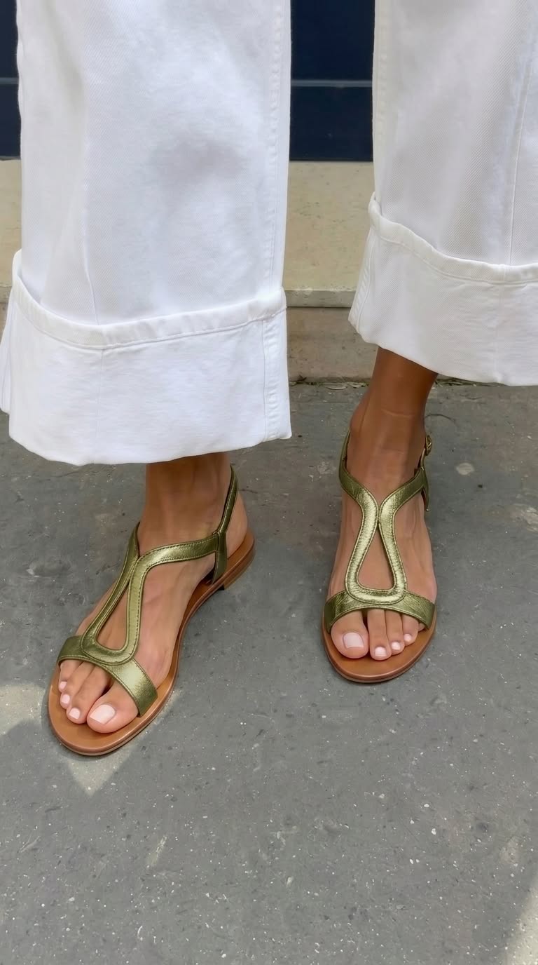 Sandalias Doradas Sol de Verano