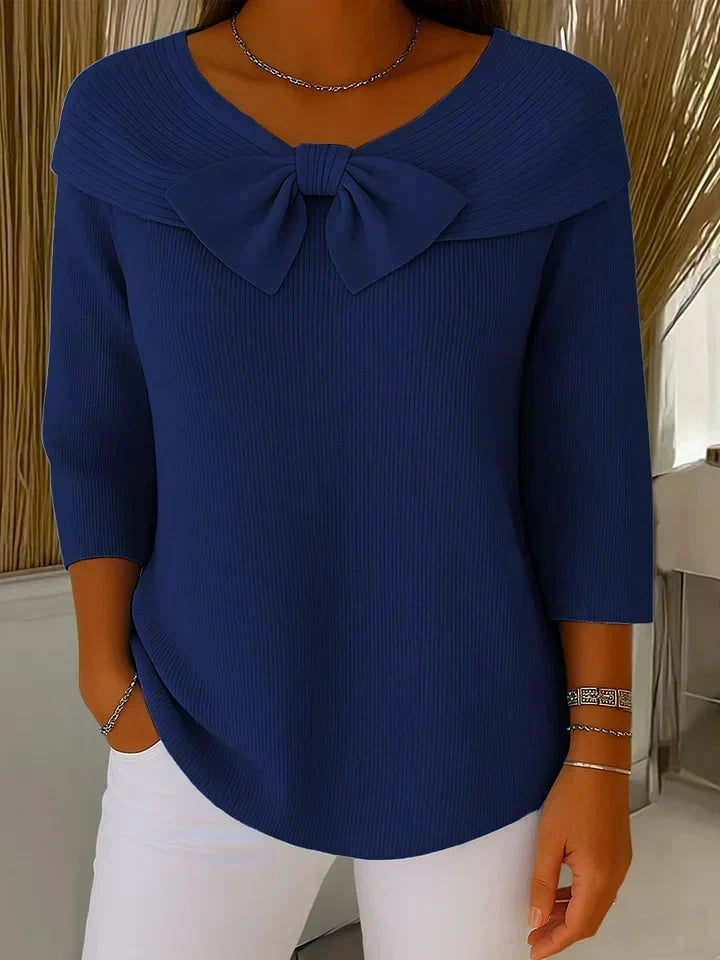 Tivella™ | Jersey con lazo y cuello redondo