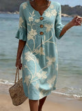 Vestido casual de mujer con estampado floral