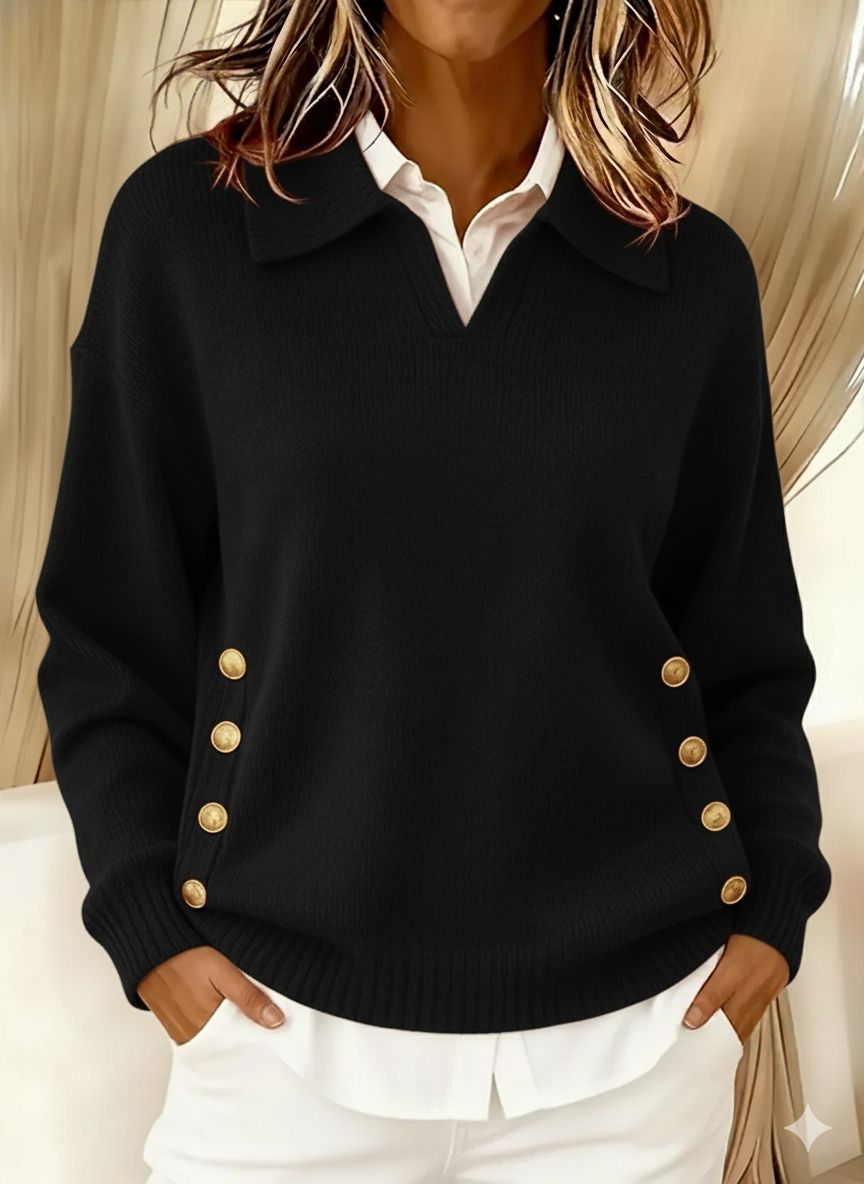 Vynette™ | Jersey de cuello en V con cuello