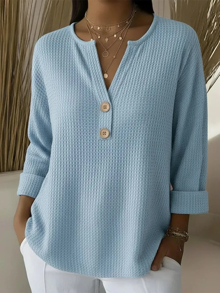Lucinda™ | Camiseta Henley con botones