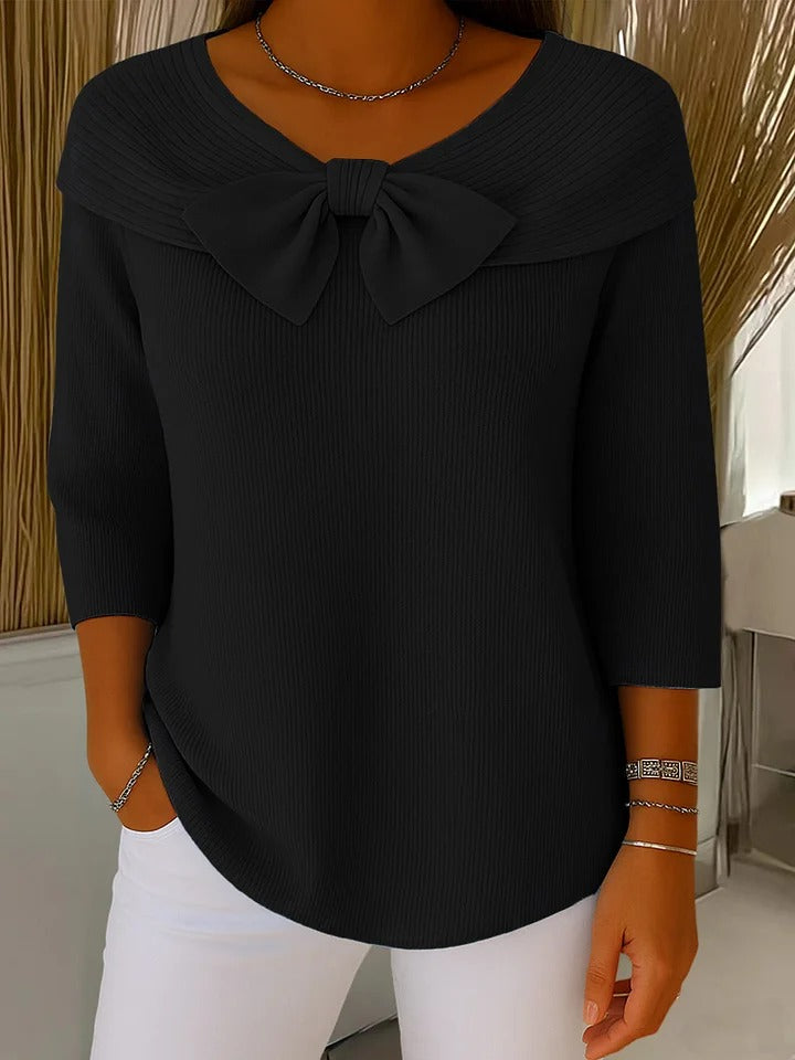Tivella™ | Jersey con lazo y cuello redondo