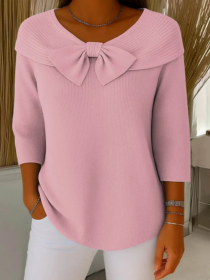 Tivella™ | Jersey con lazo y cuello redondo