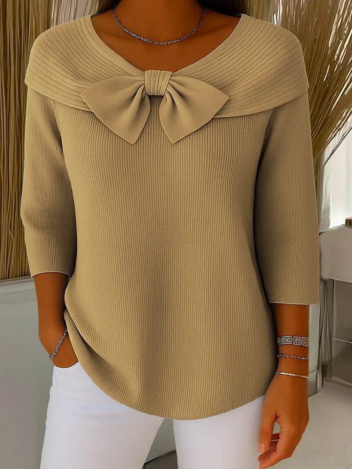 Tivella™ | Jersey con lazo y cuello redondo