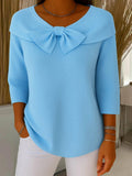 Tivella™ | Jersey con lazo y cuello redondo