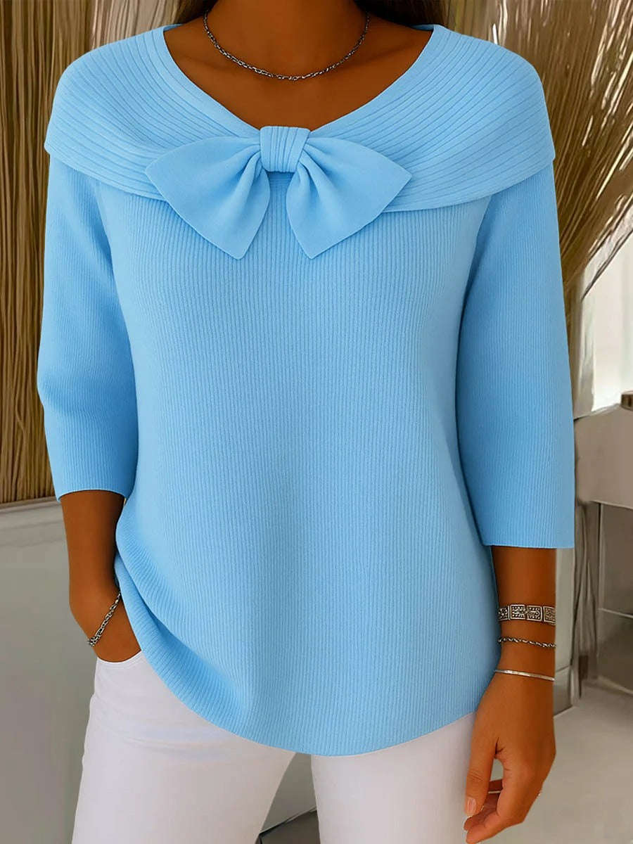 Tivella™ | Jersey con lazo y cuello redondo